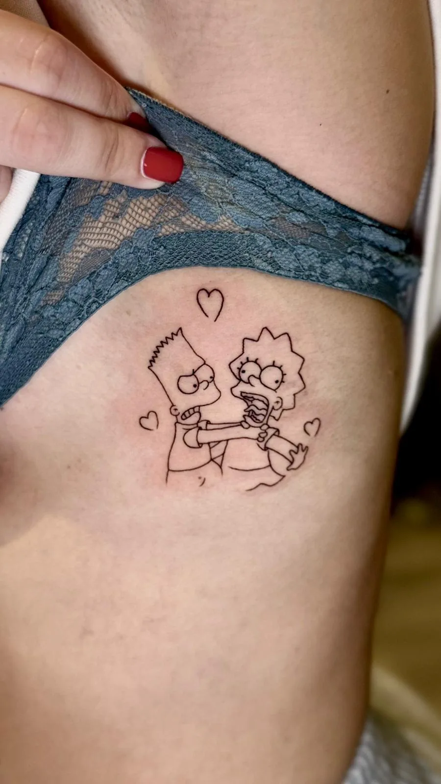 Fine Line - Bart e Lisa em traço fino